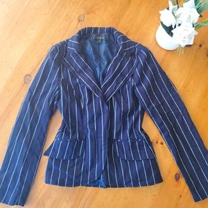 Forever 21 blazer small navy pinstripe